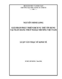 Luận văn Thạc sĩ Kinh tế: Giải pháp phát triển dịch vụ thẻ tín dụng tại Ngân hàng TMCP Ngoại Thương Việt Nam