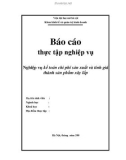 Báo cáo thực tập nghiệp vụ Nghiệp vụ kế toán chi phí sản xuất và tính giá thành sản phẩm xây lắp