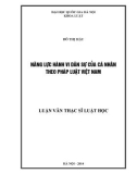 Luận văn Thạc sĩ Luật học: Năng lực hành vi dân sự của cá nhân theo pháp luật Việt Nam