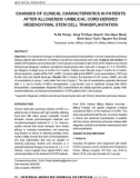 Changes of clinical characteristics in patients after allogeneic umbilical cord derived mesenchymal stem cell transplantation