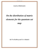 Đề tài On the distribution of matrix elements for the quantum cat map 