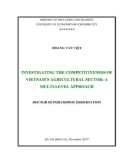 Doctor of Philosophy dissertation: Investigating the competitiveness of Vietnam’s agricultural sector - A multi-level approach