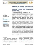 Predicting the maximum load capacity of circular RC columns confined with Fibre-Reinforced Polymer (frp) using machine learning model