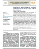 Prediction of shear strength of corrosion reinforced concrete beams using Artificial Neural Network