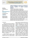 Artificial intelligence approach to predict the dynamic modulus of asphalt concrete mixtures