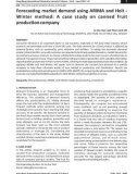 Forecasting market demand using ARIMA and Holt - Winter method: A case study on canned fruit production company