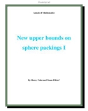 Đề tài New upper bounds on sphere packings I 