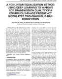 A nonlinear equalization method using deep learning to improve RoF transmission quality of a continuous-phase frequency modulated two-channel C-ran connection