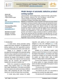 Model design of automatic defective product sorting system