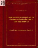 Luận văn Thạc sĩ Kinh doanh và quản lý: Nâng cao năng lực đấu thầu xây lắp của Công ty cổ phần tổng công ty Công trình Đường sắt