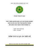 Tóm tắt luận án Tiến sĩ Kinh tế phát triển: Phát triển nguồn nhân lực cho doanh nghiệp nhỏ và vừa của tỉnh Thái Nguyên trong bối cảnh cách mạng công nghiệp 4.0