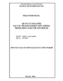 Tóm tắt Luận án Tiến sĩ Quản lý công nghiệp: Quản lý thay đổi tại các doanh nghiệp viễn thông trong bối cảnh chuyển đổi số