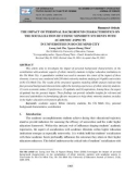 The impact of personal background characteristics on the socialization of ethnic minority students with academic aspects in universities in Ho Chi Minh City