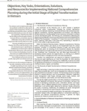 Objectives, key tasks, orientations, solutions, and resources for implementing national comprehensive planning during the initial stage of digital transformation in Vietnam