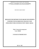 Summary of dissertation construction management Construction managemen: Research for method to establish the optimum construction scheduling strategy for infrastructure systems of new urban areas