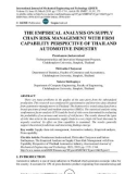 The empirical analysis on supply chain risk management with firm capability perspective of Thailand automotive industry