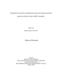 Master's thesis of Education: The promotion of positive communication and social interaction between parents & children within the IBCV community