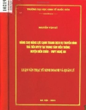 Luận văn Thạc sĩ Kinh doanh và quản lý: Nâng cao năng lực cạnh tranh dịch vụ truyền hình trả tiền tại MyTV tại Trung tâm Viễn thông huyện Diễm Châu - VNPT Nghệ An