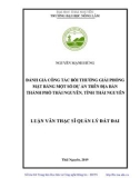 Luận văn Thạc sĩ Quản lý đất đai: Đánh giá công tác bồi thường giải phóng mặt bằng một số dự án trên địa bàn thành phố Thái Nguyên, tỉnh Thái Nguyên