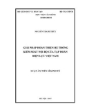 Luận án Tiến sĩ Kinh tế: Giải pháp hoàn thiện hệ thống kiểm soát nội bộ của Tập đoàn điện lực Việt Nam
