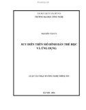 Luận văn Thạc sĩ Công nghệ thông tin: Suy diễn trên mô hình bản thể học và ứng dụng