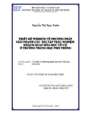 Luận văn Thạc sĩ Giáo dục học: Thiết kế website về phương pháp giải nhanh các bài tập trắc nghiệm khách quan Hóa học vô cơ ở trường trung học phổ thông