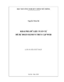 Luận án Tiến sĩ Kỹ thuật: Khai phá dữ liệu tuần tự để dự đoán hành vi truy cập Web
