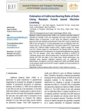 Estimation of California Bearing Ratio of soils using Random Forest based machine learning