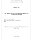 Tóm tắt Luận văn Thạc sĩ: Các kế hoạch quản lý hàng đợi động cho truyền thông đa phương tiện