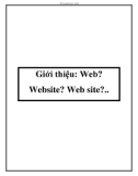 Giới thiệu: Web? Website? Web site?