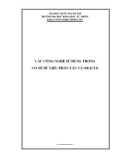 Các công nghệ sử dụng trong cơ sở dữ liệu phân tán và oracle - ĐH KHTN Hà Nội