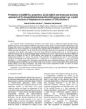 Prediction of ADME/Tox properties, 2D,3D QSAR and molecular docking approach of 2,3-disubstituted-Quinazolin-4(3H)-ones using X-ray crystal structure of Staphylococcus aureus (1T2W) Sortase A