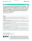 An estimate of rate of deviation from NCCN guideline recommendations for central nervous system imaging in trials forming basis for drug approval in first line advanced non-small cell lung cancer (NSCLC)