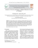 Analysis of Access and Equity in Higher Education System in Vietnam