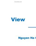 Bài giảng Lập trình web: View - Nguyễn Hà Giang