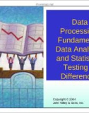 Lecture Marketing research - Chapter 12: Data Processing, fundamental data analysis, and statistical testing of differences