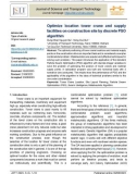 Optimize location tower crane and supply facilities on construction site by discrete PSO algorithm