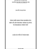 Luận án Tiến sĩ Toán học: Tính chất định tính nghiệm của một số lớp phương trình elliptic và parabolic phân thứ