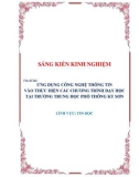 Sáng kiến kinh nghiệm THPT: Ứng dụng công nghệ thông tin vào thực hiện các chương trình dạy học tại trường trung học phổ thông Kỳ Sơn