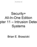 Chapter 11 – Intrusion Detection Systems