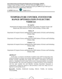 Temperature control system for range optimization in electric vehicle