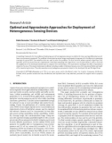 Báo cáo hóa học: Research Article Optimal and Approximate Approaches for Deployment of Heterogeneous Sensing Devices