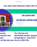 Bài giảng môn cơ sở đo lường điện tử - Ths Trần Thục Linh