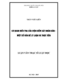 Luận văn Thạc sĩ Luật học: Cơ quan điều tra của Viện kiểm sát nhân dân – Một số vấn đề lý luận và thực tiễn