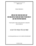 Luận văn Thạc sĩ Luật học: Kiểm sát việc tuân theo pháp luật của Viện kiểm sát nhân dân trong tố tụng dân sự - Qua thực tiễn tỉnh Thanh Hóa