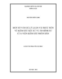 Luận văn Thạc sĩ Luật học: Một số vấn đề lý luận và thực tiễn về kiểm sát xét xử vụ án hình sự của Viện kiểm sát nhân dân