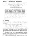 Land suitability analysis and evaluation for production of fruit trees using gis technology: A case study at Thua Thien Hue