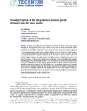 Social perception of the integration of Romani people (Gypsies) into the labor market