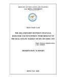 Dissertation summary: The relationship between financial behavior and investment performance in the real estate market of Ho Chi Minh city