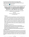 Public service innovation model in Indonesia: a case study of Kolaka regency, Southeast Sulawesi